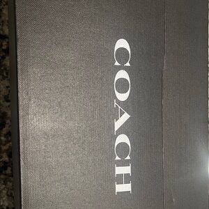 Coach Black Textured Sandals Box
